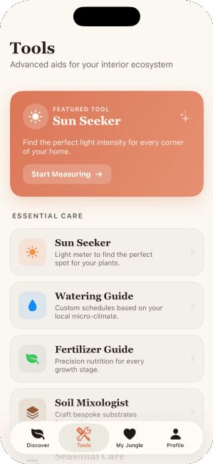 Houseplants toolkit screen